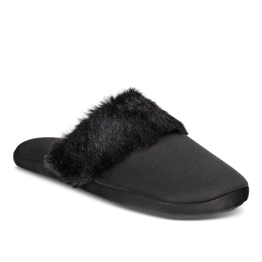 INC International Concepts Women's Faux-Fur-Trim Boxed Slippers,